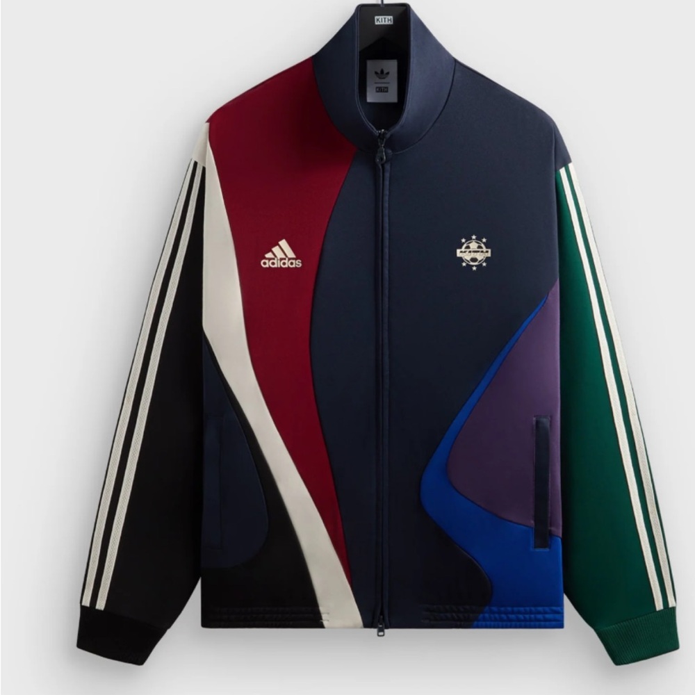 Kith x Adidas Football Track Jacket color Multi size Large